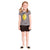 Girls Black and White Striped with Lemon Organic Cotton T-Shirt