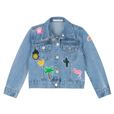 Buy Girls Blue Flower Denim Jacket Online at Sassafras