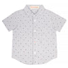 Boys Short Sleeved Shirt with Fishbone Print