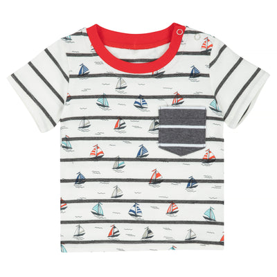Sail Boats Boys Printed T-Shirt & Short Set