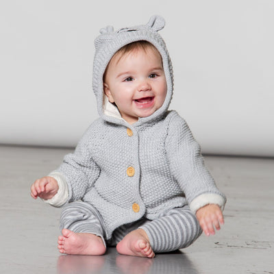 Baby Hoodie Cardigan and Pant Set Organic Cotton