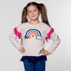 Girls Knitted Rainbow Sweater Top