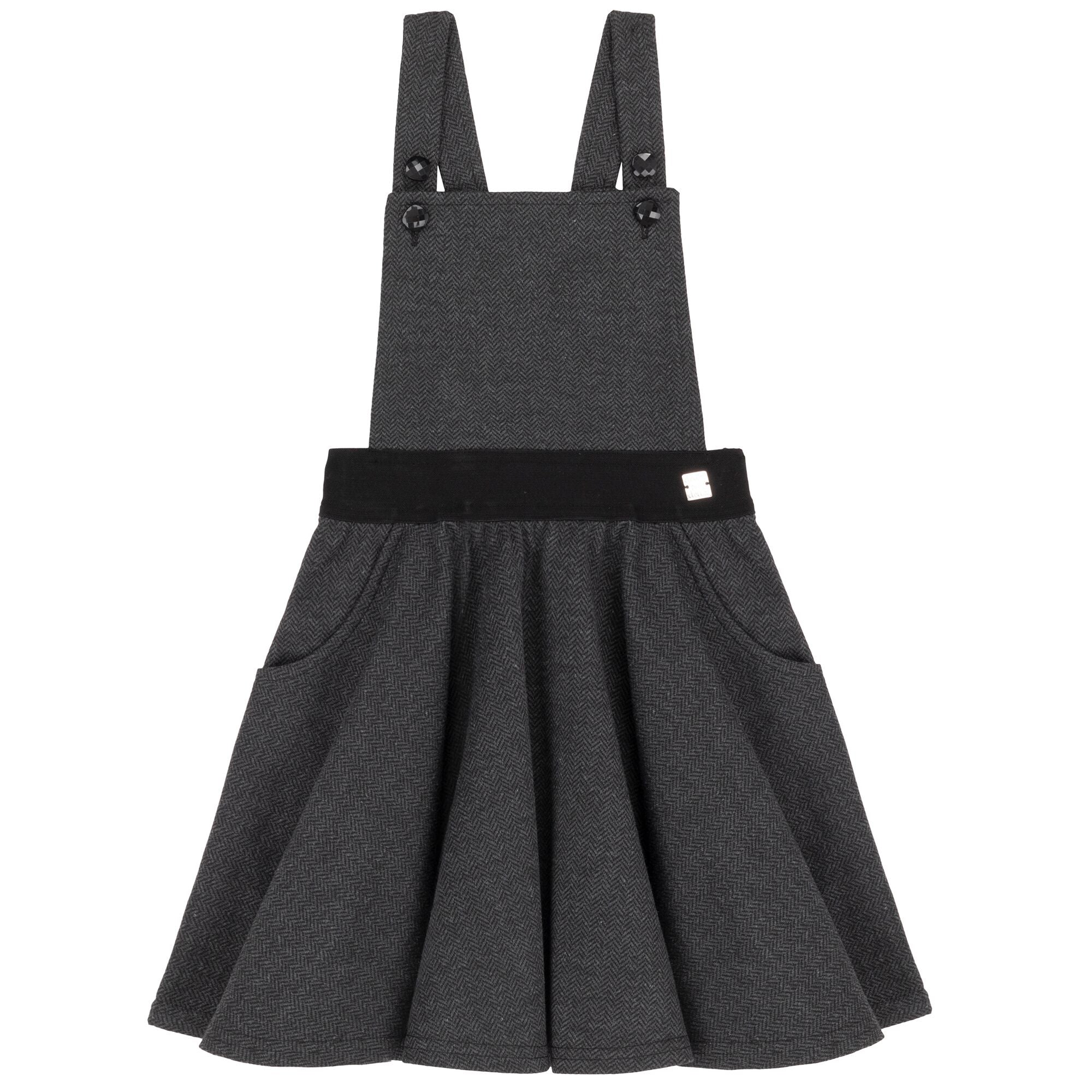 Girls Herringbone Jumper Dress