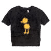 Girls Fuzzy Knit Short Sleeve Sweater