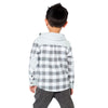 Boys Grey Plaid Sleeve Top