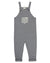 Unisex organic cotton black and white striped dungaree by TurtleDove London.