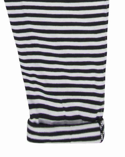Boy or Girl Black And White Stripe Dungaree