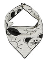 Organic cotton reversible bib in black and white mouse print by TurtleDove London.