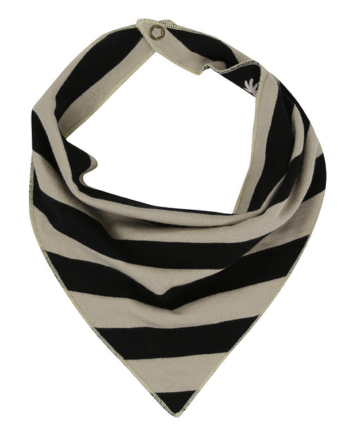 Organic cotton reversible bib in black and nude by TurtleDove London.