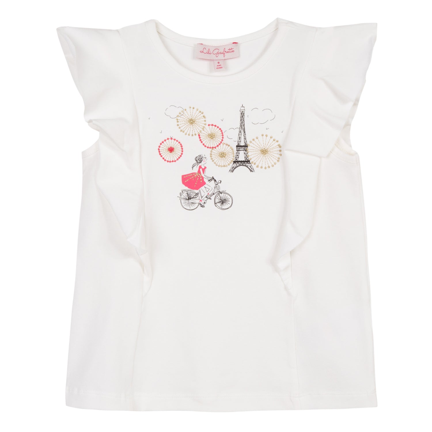 Little Girls Eiffel Tower Printed Tank Top