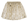 Girls Polka Dot Flared Gold Skirt