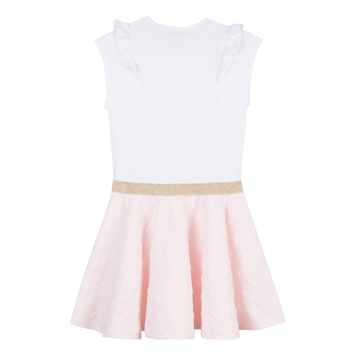 Girls Sleeveless Dress With Gold Knot Waist