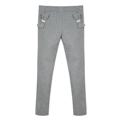 Girls Grey Trousers with Bows