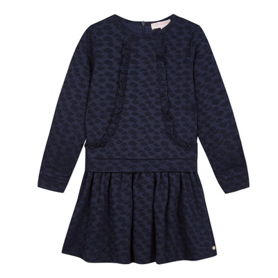 Girls Navy Prairie Dress