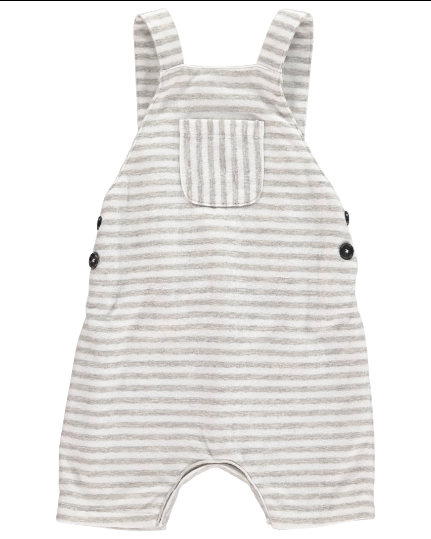 Baby Boy Grey Striped Overall
