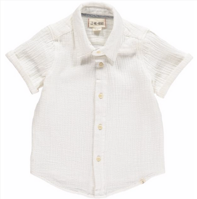 Boy's White Woven Shirt