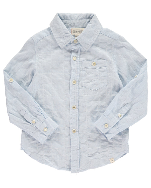 Boys Long Sleeve Cotton Woven Shirt