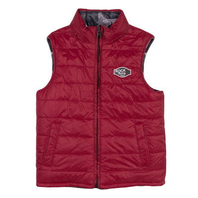 Boys Dark Red Reversible Vest