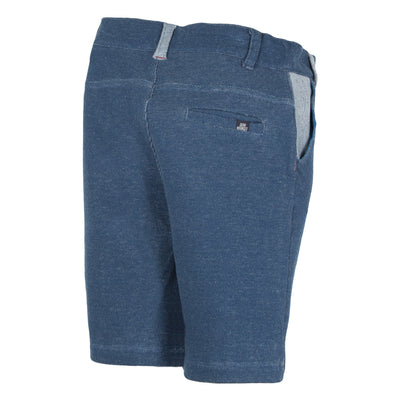 Jean Bourget blue cotton interlock bermuda has a very urban denim effect.