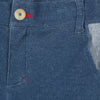 Jean Bourget blue cotton interlock bermuda has a very urban denim effect.