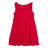 Jean Bourget modal cotton jersey dress has a bright white or red look. The silhouette is animated with folds on th