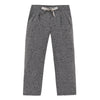 Jean Bourget elegant, these gray adrenal caviar knit pants have a loose fit, an elasticated waist and two front pockets and a camaieu knot at the waist.