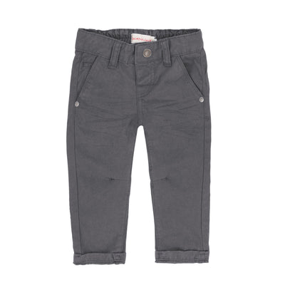 Boys Grey Basic Twill Pant