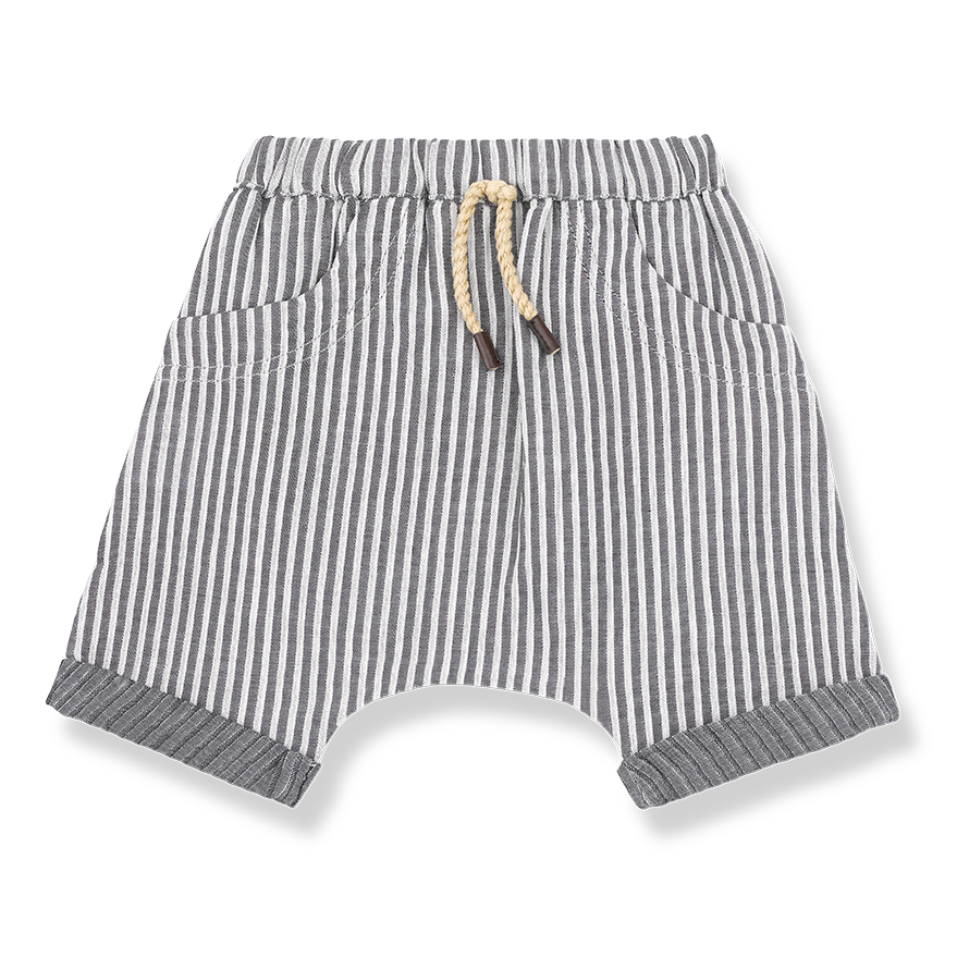Baby Boys Striped Cotton Bermuda Short