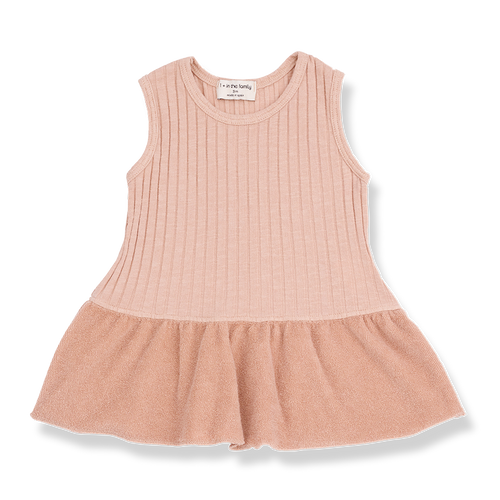 Baby Girls Ribbed Cotton Terry Cloth Dress