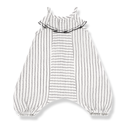 Baby Girls Cotton Striped Overalls