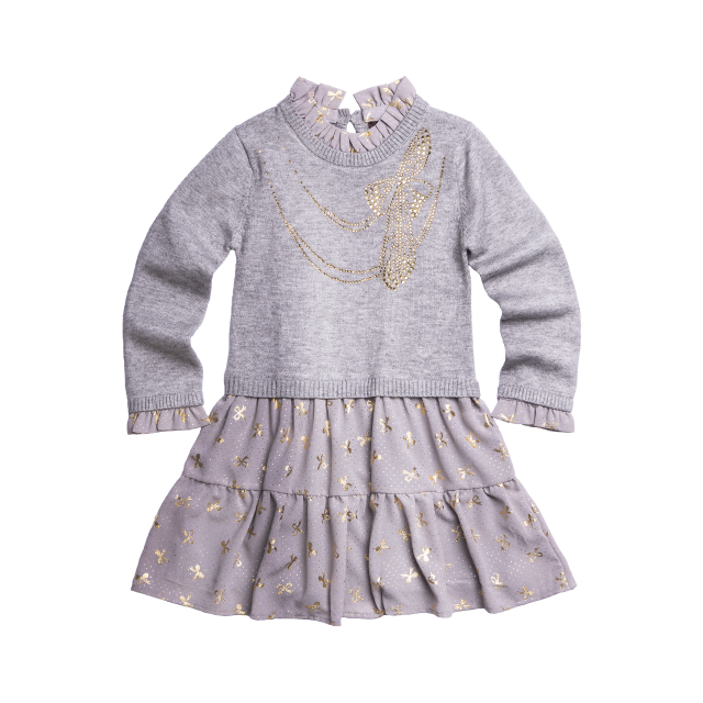 Girls Chiffon Sweater Dress | Imoga