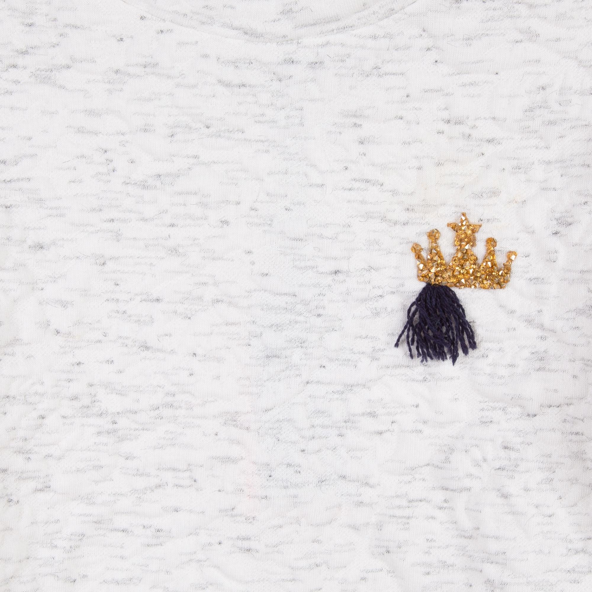 Girls Eggshell Princess Crown Long Sleeve Top