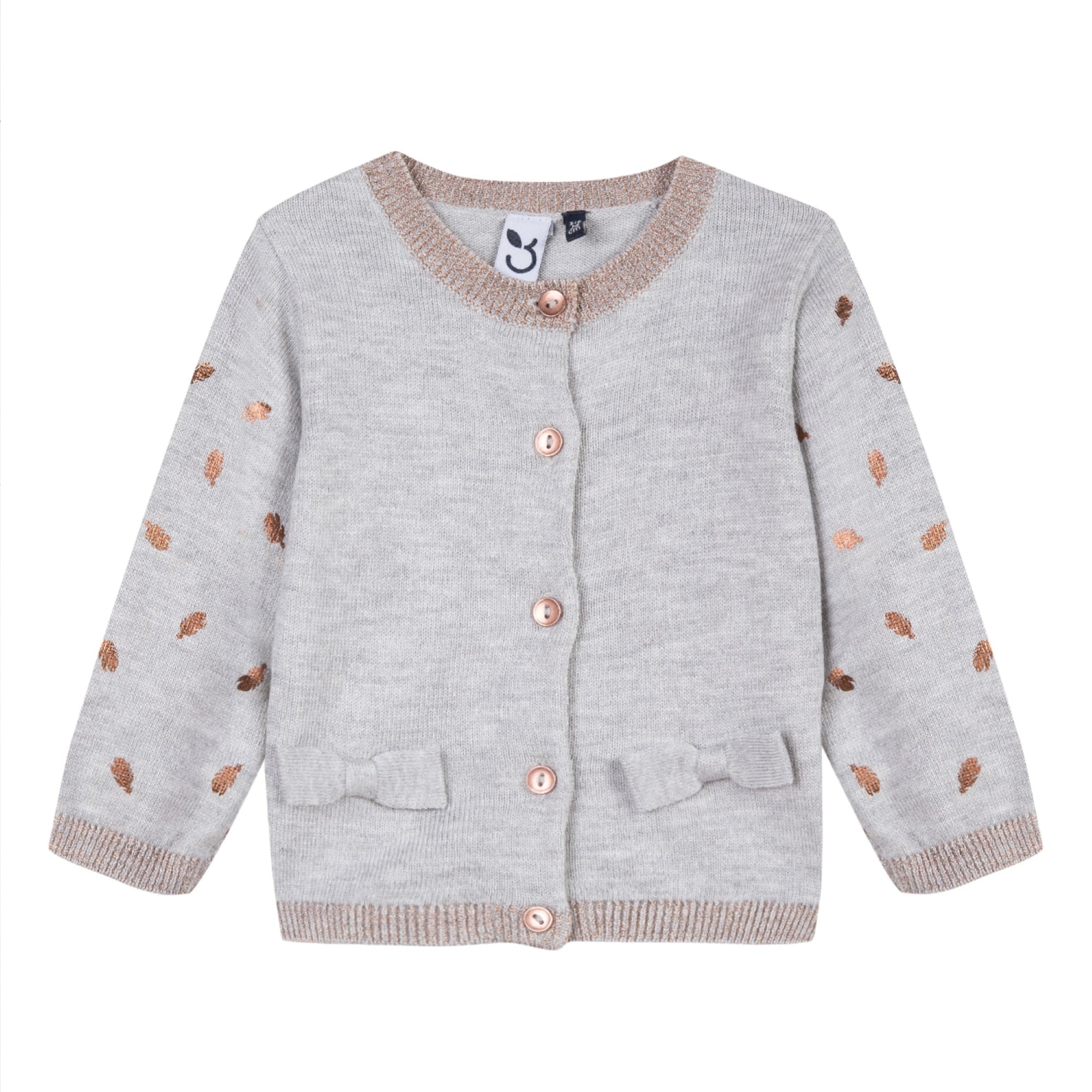 Beige Knit Cardigan With Bows House | of Sofella