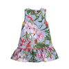 Girls tropical print sleeveless dress by Imoga.