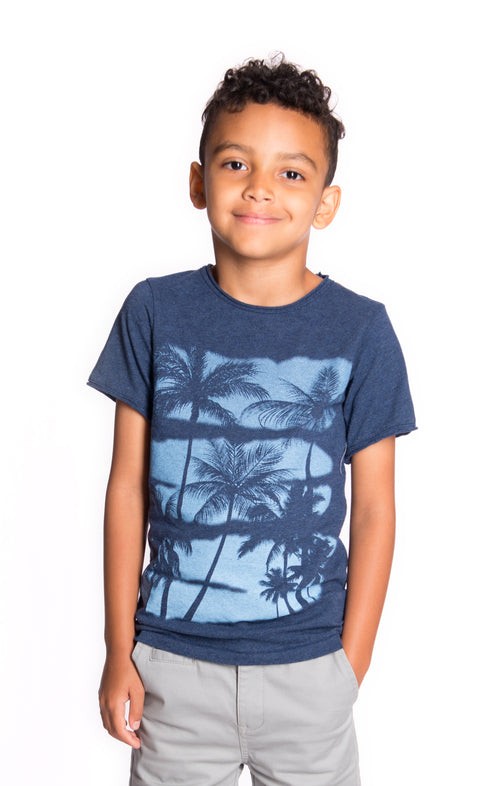 Boys Graphic Palm Tree Short Sleeve T-Shirt