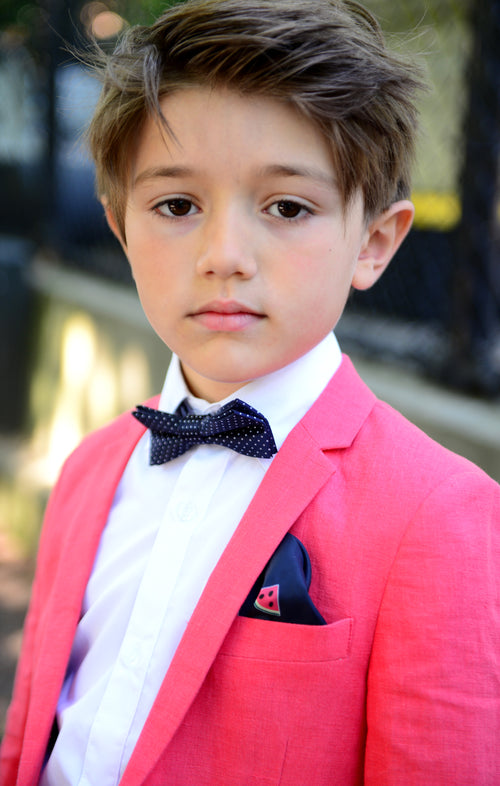 Navy Dot Bow Tie