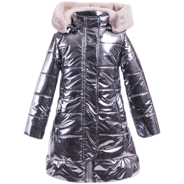 Girls shiny hot sale coat