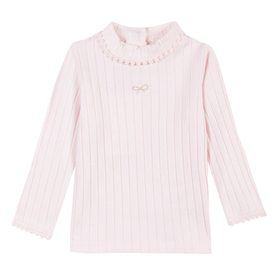 Baby & Toddler Girls Ribbed Ivory Top