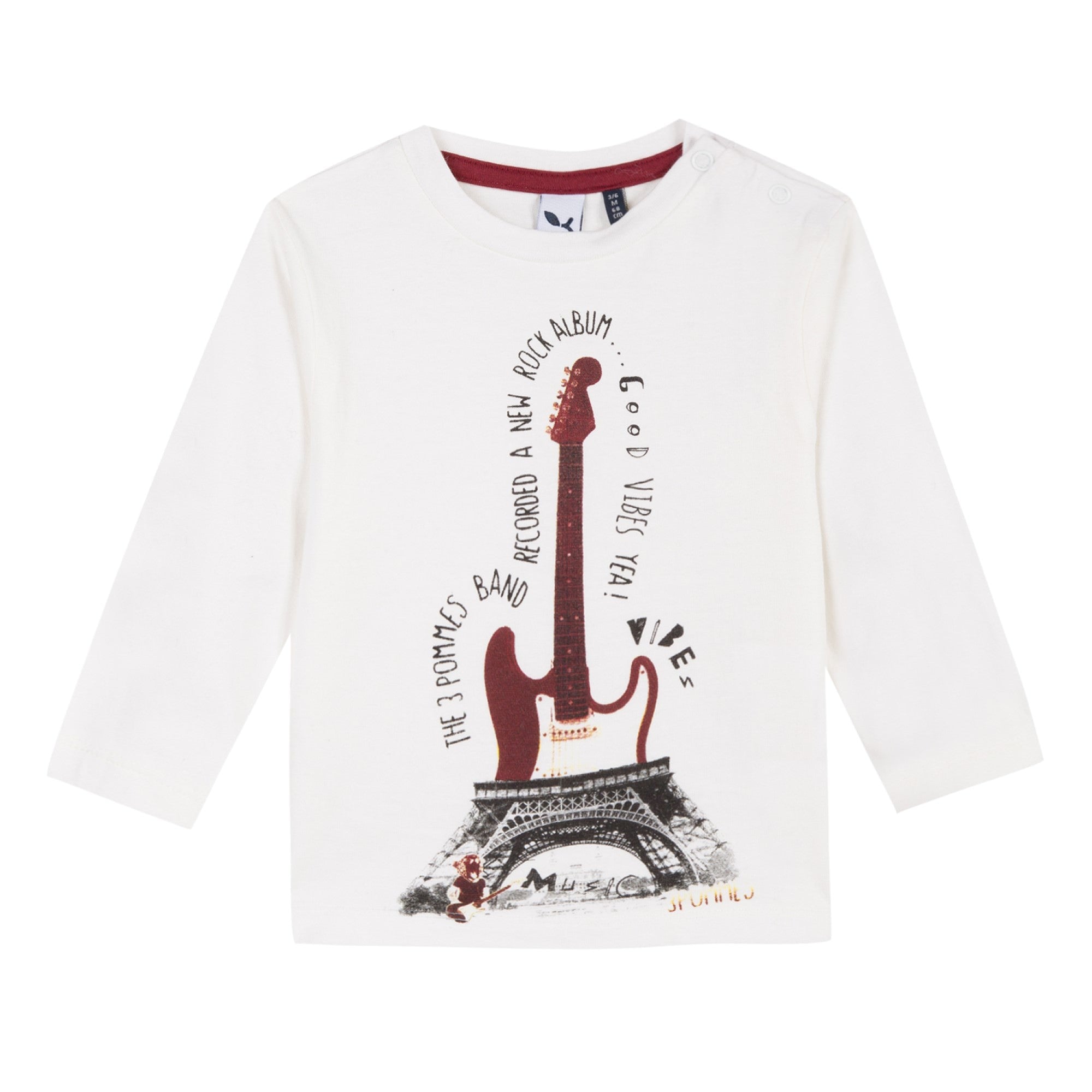 Boys Ivory Guitar Tee