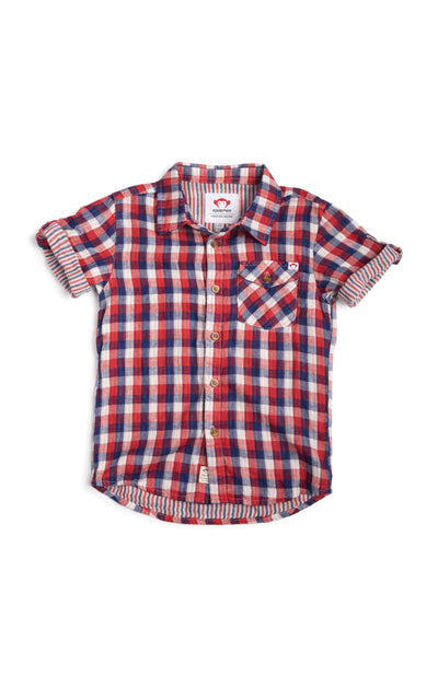 Boys Red Checkered Shirt