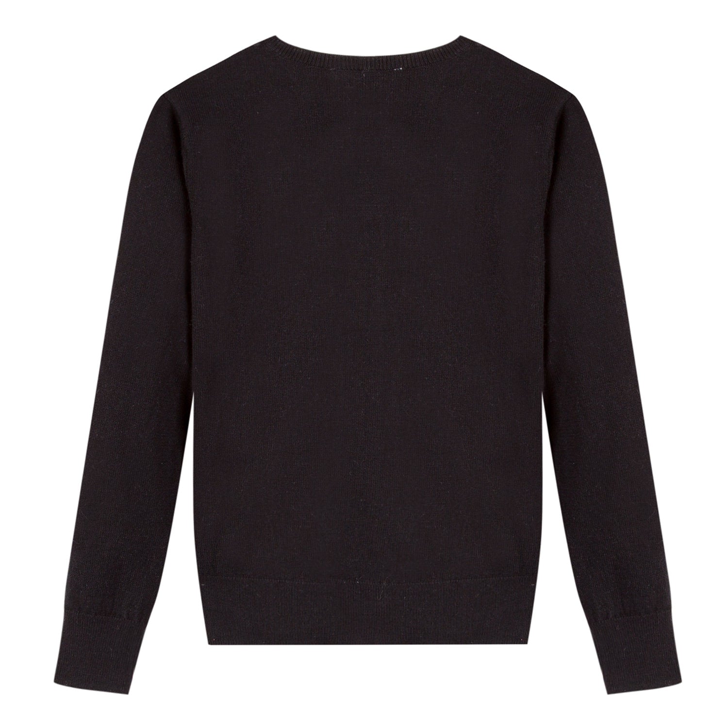 Girls Black Bow Knit Cardigan