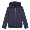 Girls Embroidered Navy Zip Up Hoodie