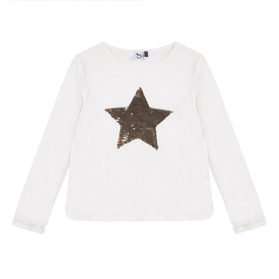 Girls Star Sequins T-Shirt