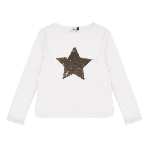 Girls Star Sequins T-Shirt