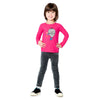 Girls Pink Owl Love T-Shirt