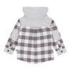 Boys Grey Plaid Sleeve Top