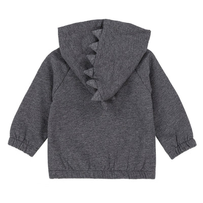 Baby Boys Grey Dino Hoodie