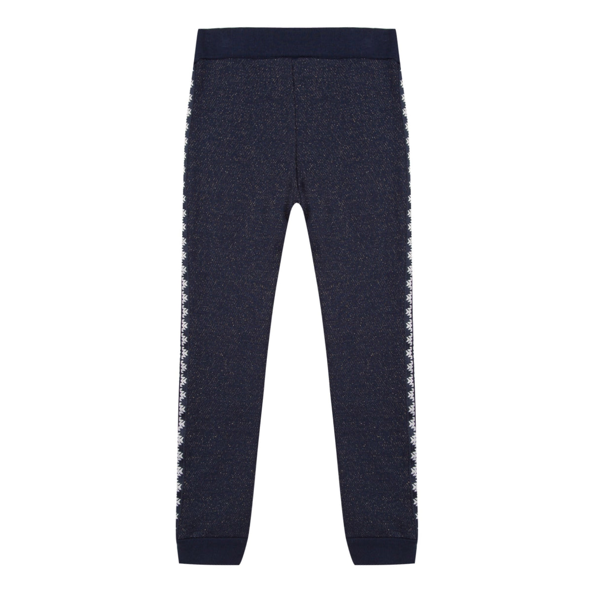 Girls Embroidered Navy Joggers