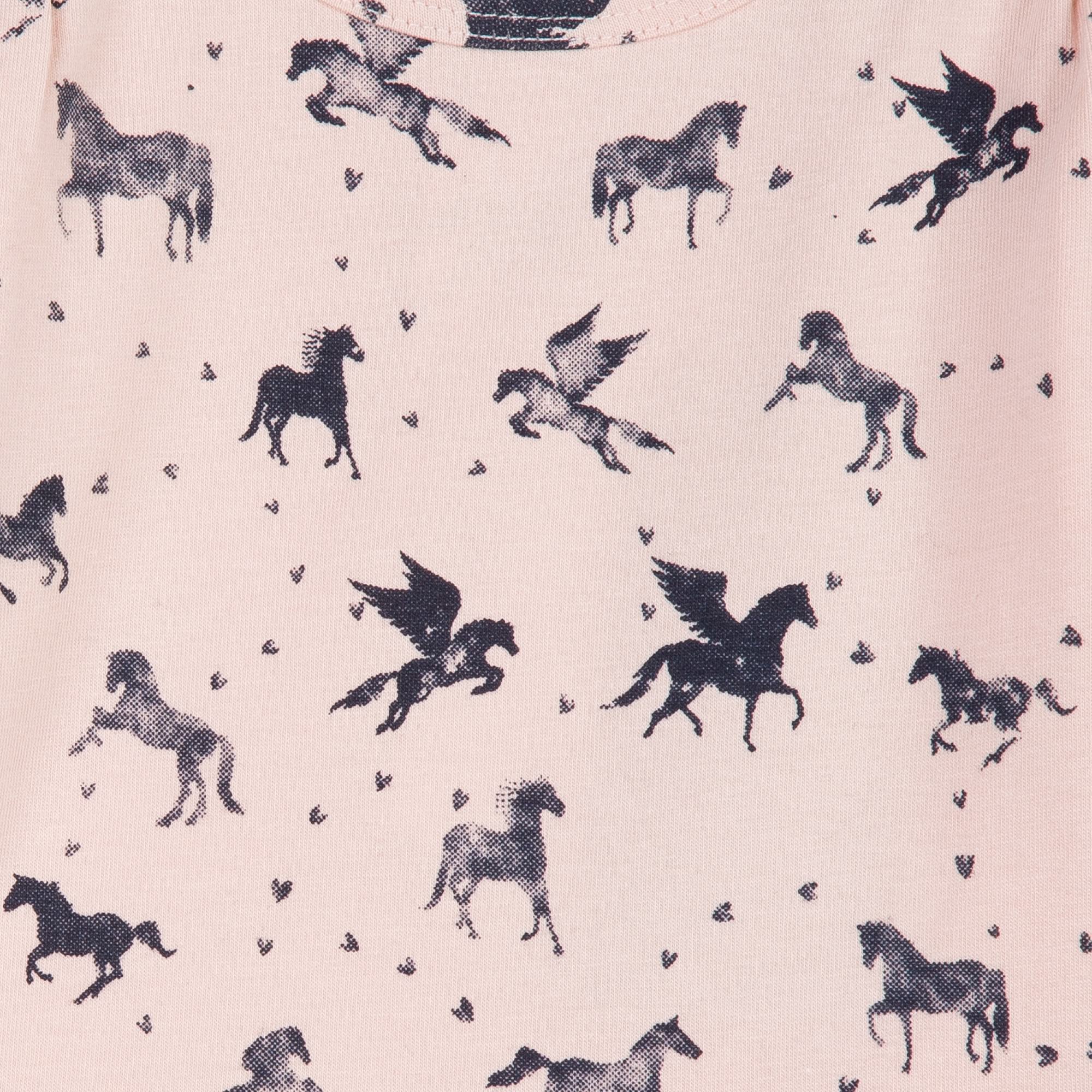 Girls Pink Dress With Flying Horse Print | House of Sofella Girls Pink Dress With Flying Horse Print | House of Sofella