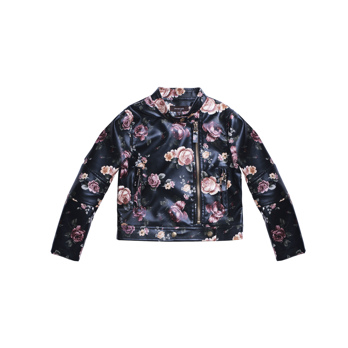 Girls Pink Floral Heart Patch Jacket Imoga House of Sofella
